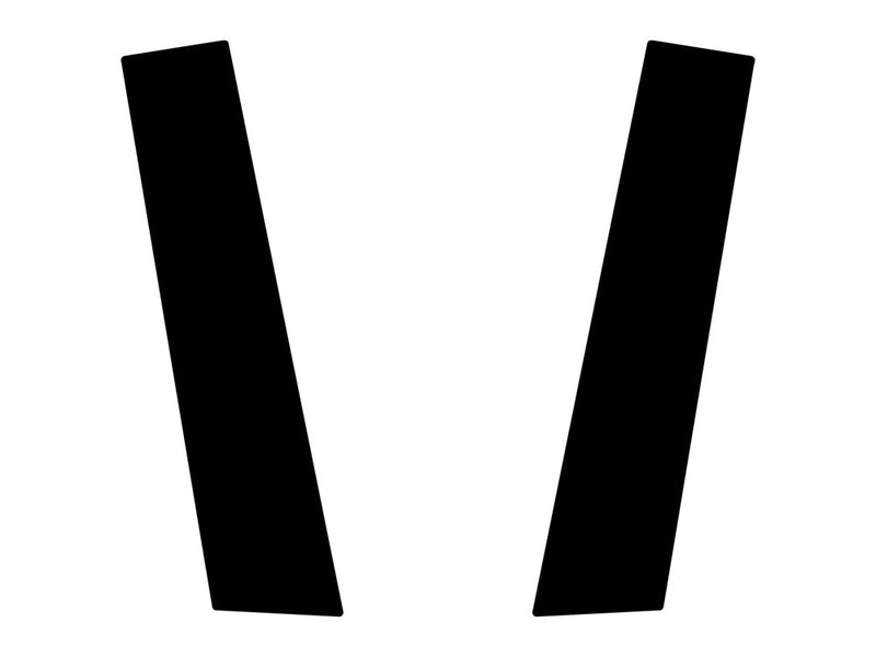 honda accord 2008-2012 (coupe) Carbon Fiber Pillar Trim Diagram