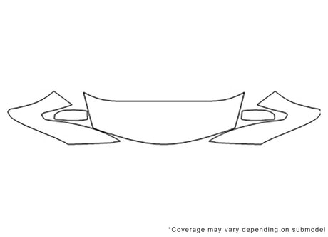 accord Avery Dennison Clear Bra Hood Precut PPF Diagram