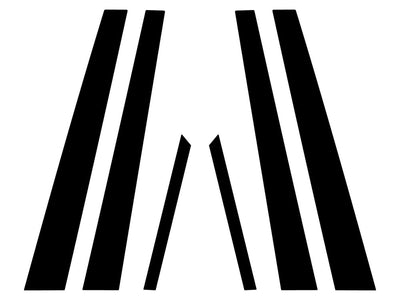 honda accord 2008-2012 (sedan) Carbon Fiber Pillar Trim Diagram