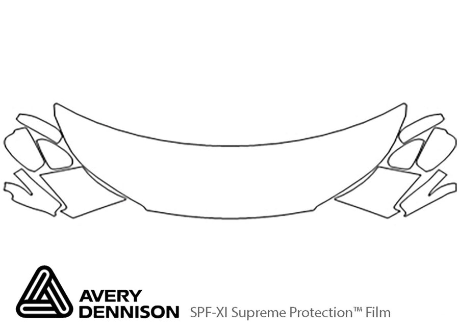 accord Avery Dennison Clear Bra Hood Precut PPF Diagram