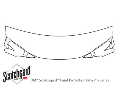 accord 3M Clear Bra Hood Precut PPF Diagram