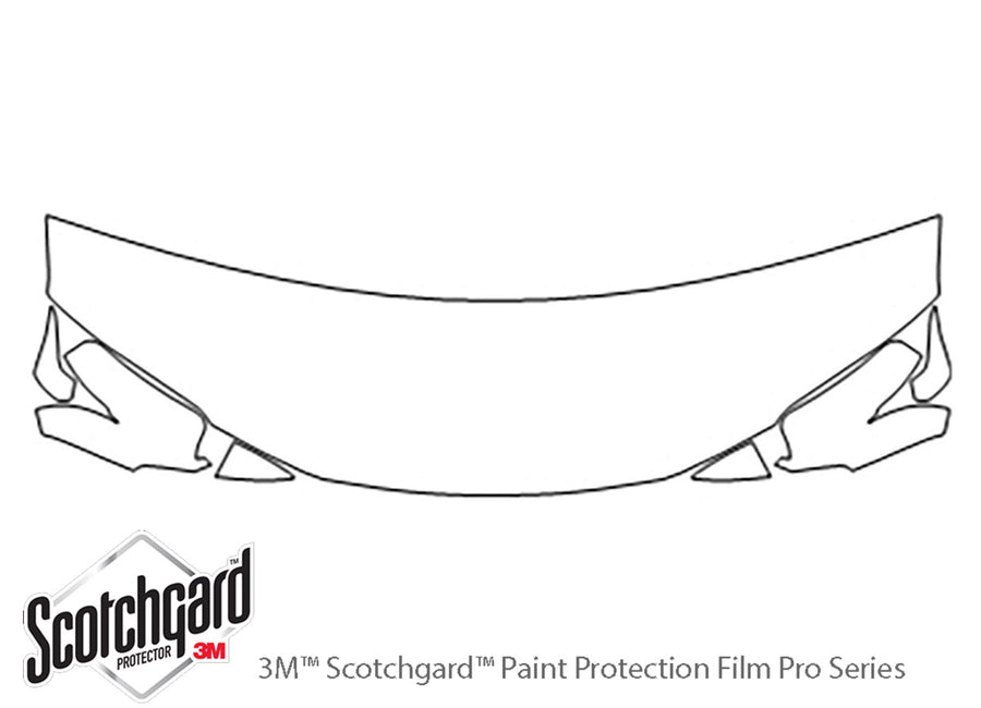 accord 3M Clear Bra Hood Precut PPF Diagram