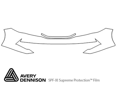 accord Avery Dennison Clear Bra Bumper Precut PPF Diagram