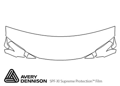 accord Avery Dennison Clear Bra Hood Precut PPF Diagram