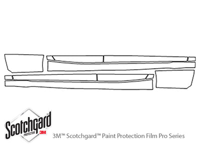 accord 3M Clear Bra Door Cup Precut PPF Diagram