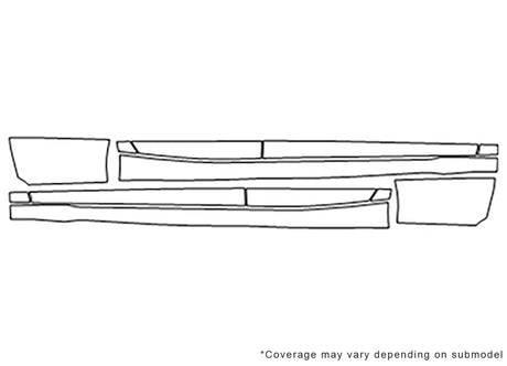 accord Avery Dennison Clear Bra Door Cup Precut PPF Diagram