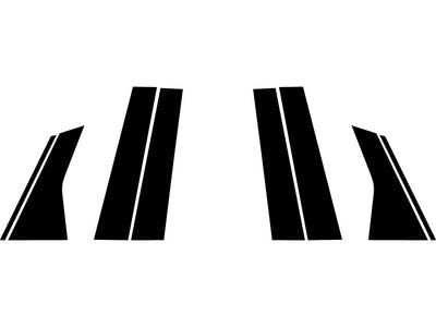 honda accord 2018-2022 (sedan) Carbon Fiber Pillar Trim Diagram