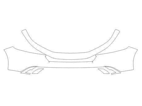 accord 3M Clear Bra Bumper Precut PPF Diagram