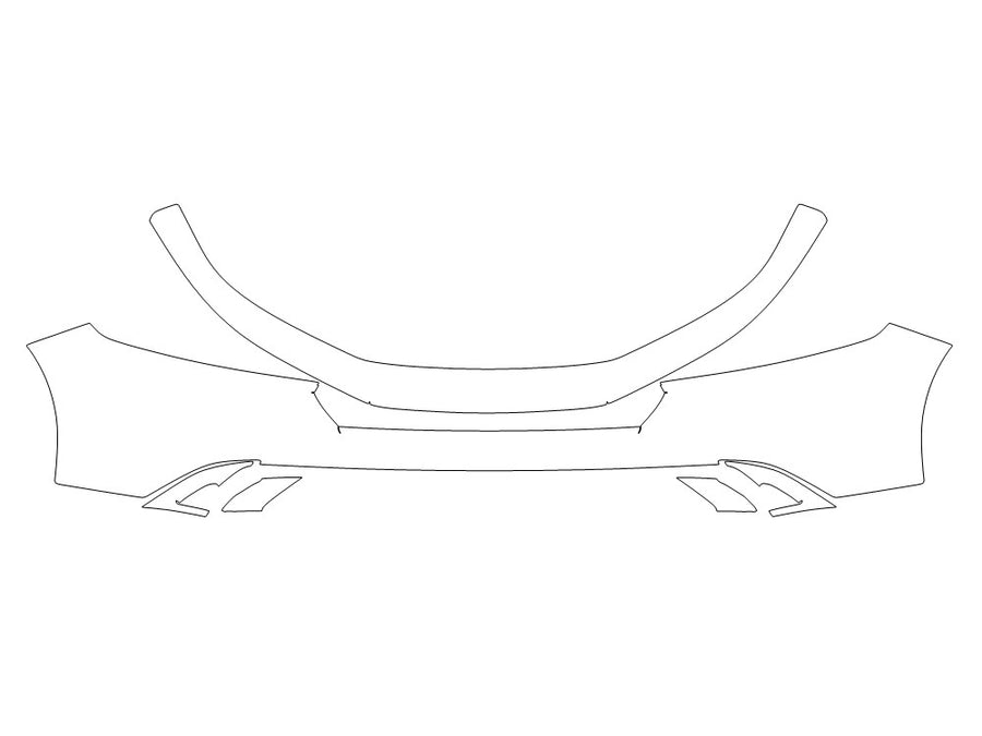 accord Avery Dennison Clear Bra Bumper Precut PPF Diagram