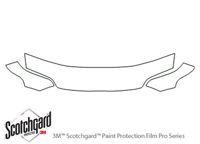 civic 3M Clear Bra Hood Precut PPF Diagram