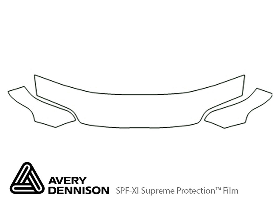 civic Avery Dennison Clear Bra Hood Precut PPF Diagram