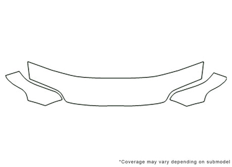 civic 3M Clear Bra Hood Precut PPF Diagram