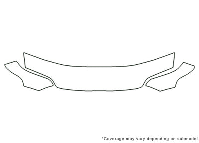 civic Avery Dennison Clear Bra Hood Precut PPF Diagram