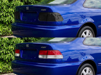civic (coupe) Before and After Smoked Taillights