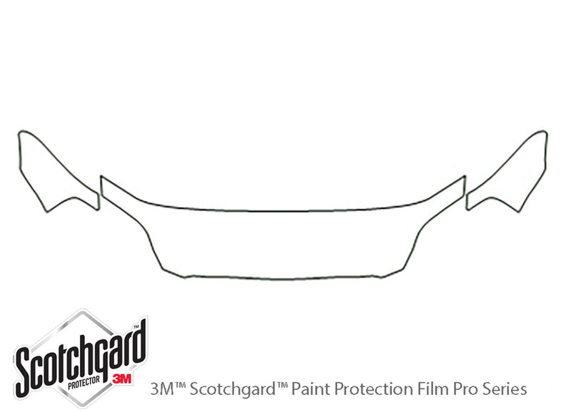 civic 3M Clear Bra Hood Precut PPF Diagram