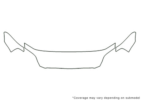 civic 3M Clear Bra Hood Precut PPF Diagram