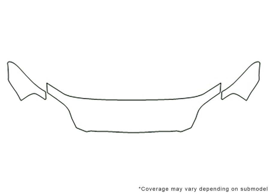 civic Avery Dennison Clear Bra Hood Precut PPF Diagram