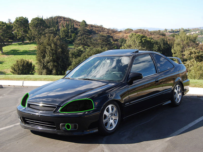 honda civic 1999-2000 Headlight Tint Location