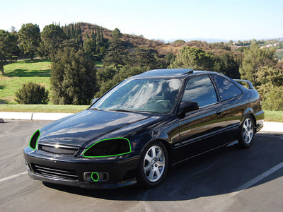 honda civic 1999-2000 Headlight Tint Location