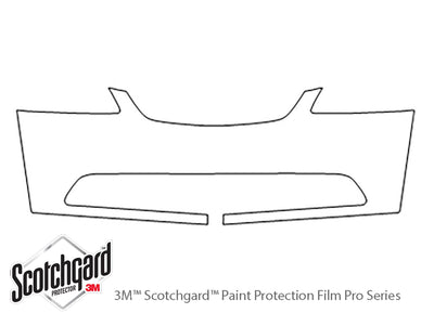 civic 3M Clear Bra Bumper Precut PPF Diagram