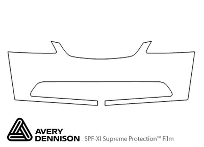 civic Avery Dennison Clear Bra Bumper Precut PPF Diagram