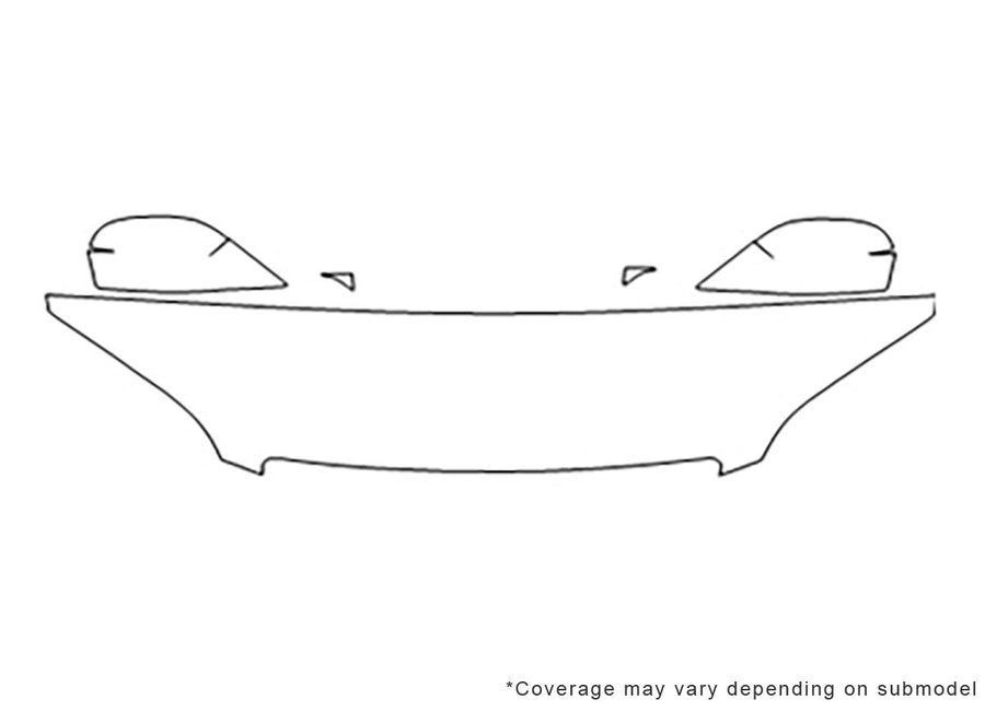 civic 3M Clear Bra Hood Precut PPF Diagram