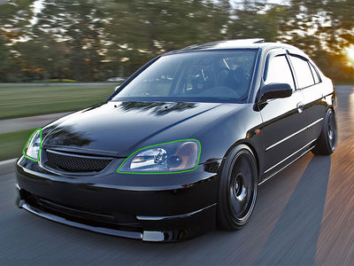 honda civic 2001-2003 Headlight Protection Installation Location