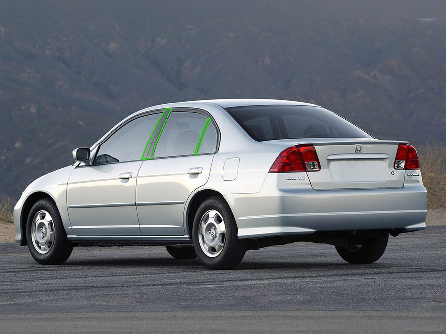 honda civic 2001-2005 (sedan) Pillar Post Trim Installation Location