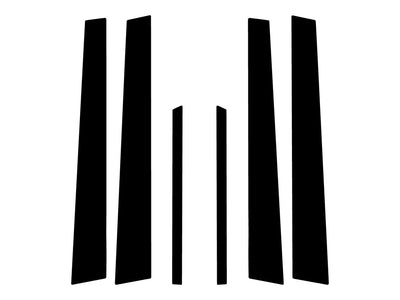 honda civic 2001-2005 (sedan) Carbon Fiber Pillar Trim Diagram