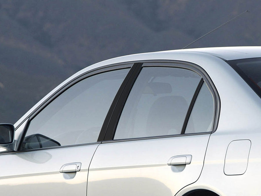 honda civic 2001-2005 (sedan) Gloss Black Pillar Cover Diagram