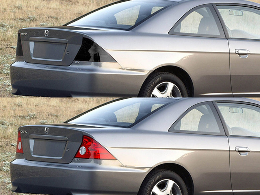civic (coupe) Before and After Smoked Taillights