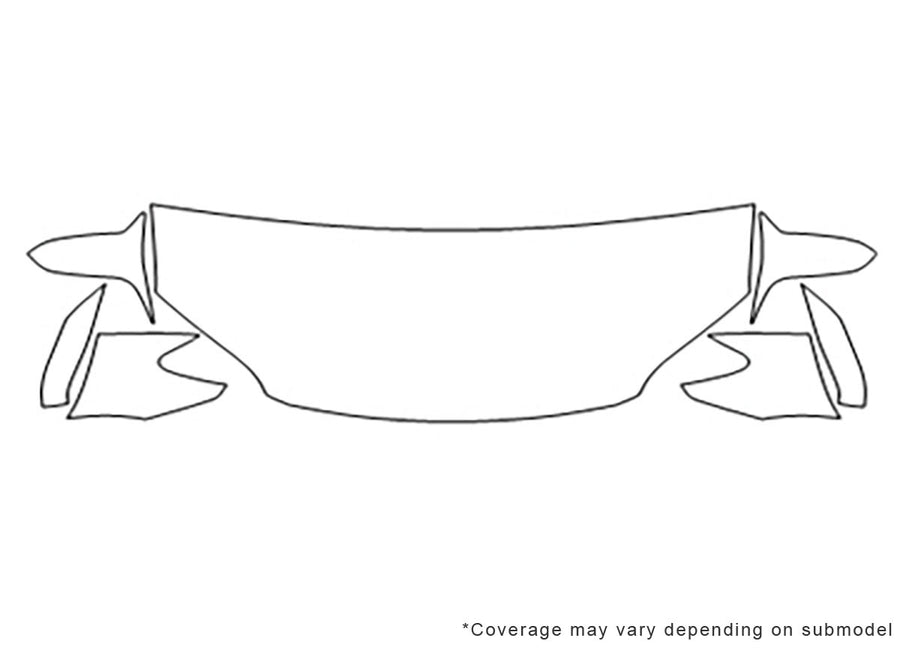 civic 3M Clear Bra Hood Precut PPF Diagram