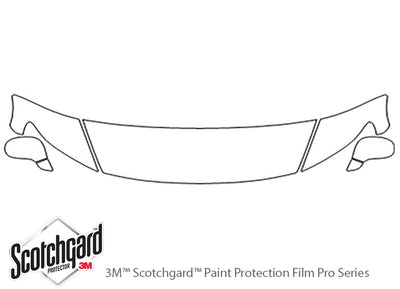 civic 3M Clear Bra Hood Precut PPF Diagram