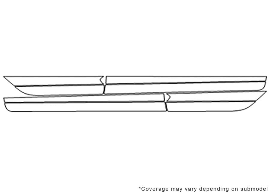 civic 3M Clear Bra Door Cup Precut PPF Diagram