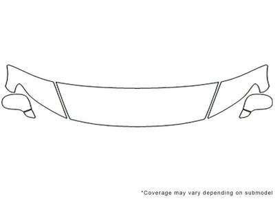 civic 3M Clear Bra Hood Precut PPF Diagram
