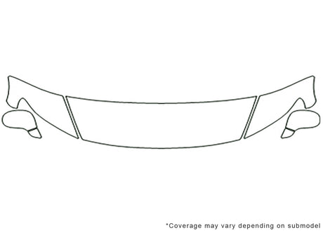 civic Avery Dennison Clear Bra Hood Precut PPF Diagram