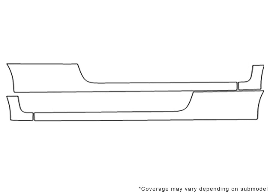 civic 3M Clear Bra Door Cup Precut PPF Diagram