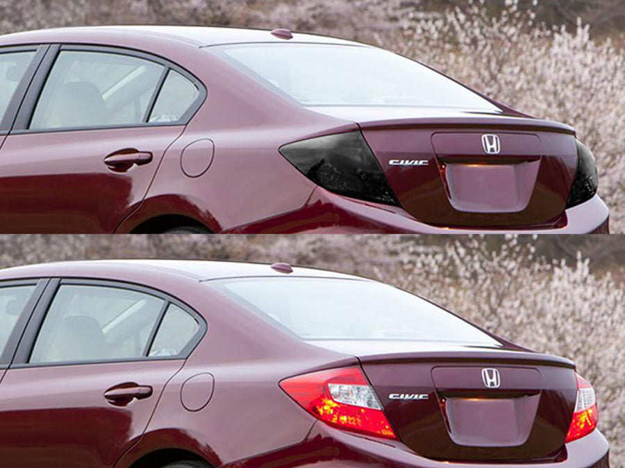 civic (sedan) Before and After Smoked Taillights