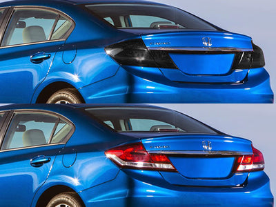 civic (sedan) Before and After Smoked Taillights