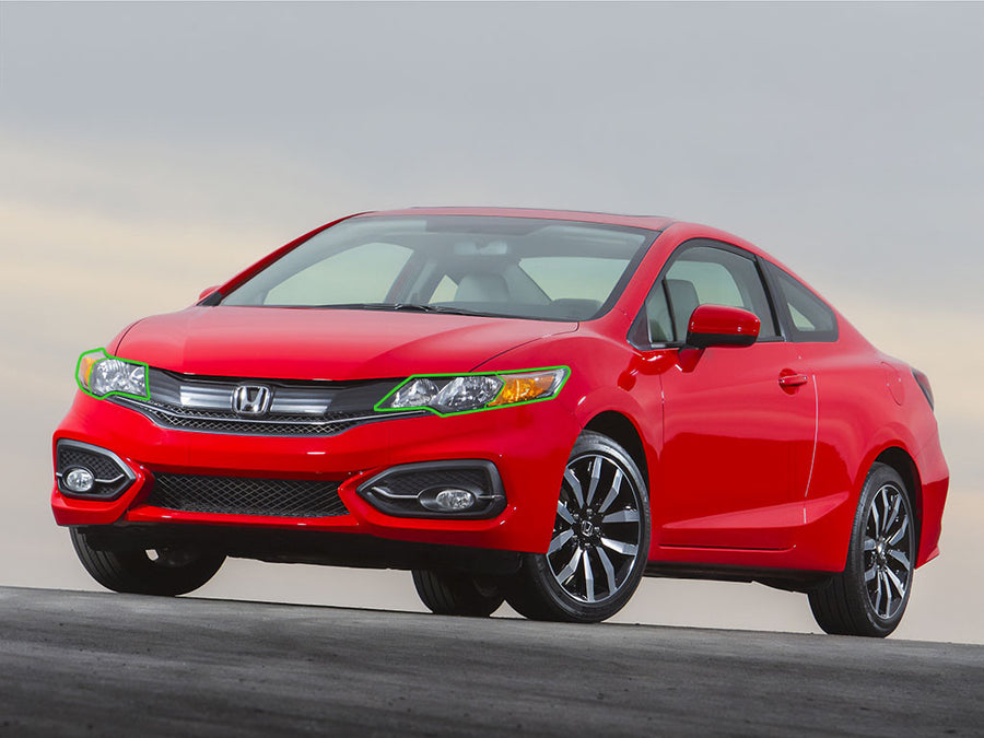 honda civic 2014-2015 (coupe) Headlight Protection Installation Location