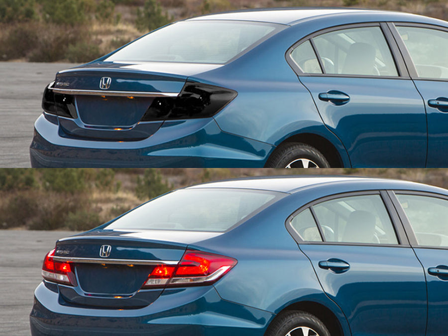 civic (coupe) Before and After Smoked Taillights