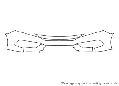 civic 3M Clear Bra Bumper Precut PPF Diagram
