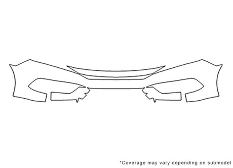 civic 3M Clear Bra Bumper Precut PPF Diagram