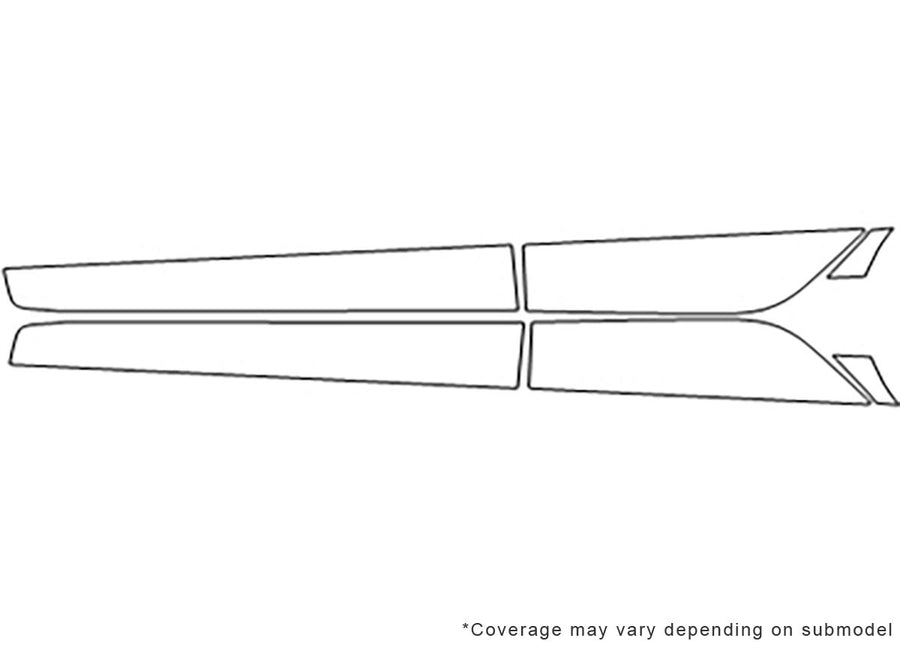 civic 3M Clear Bra Door Cup Precut PPF Diagram