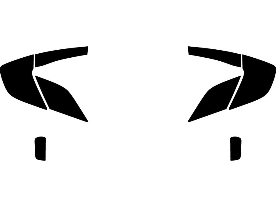 civic (coupe) Precut Tail Light Tint Diagram
