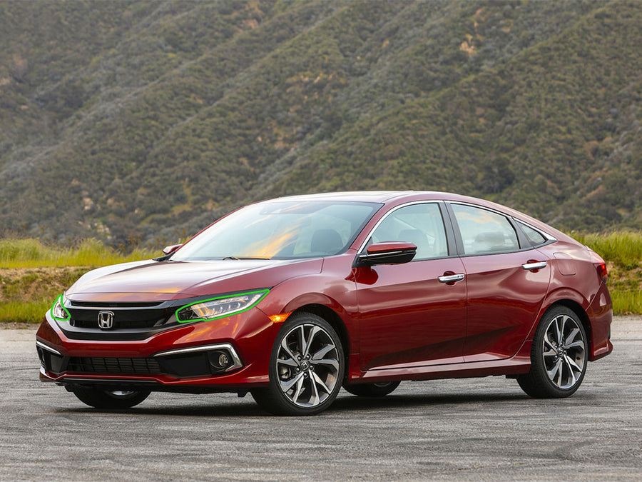 honda civic 2016-2021 (projector) Headlight Protection Installation Location