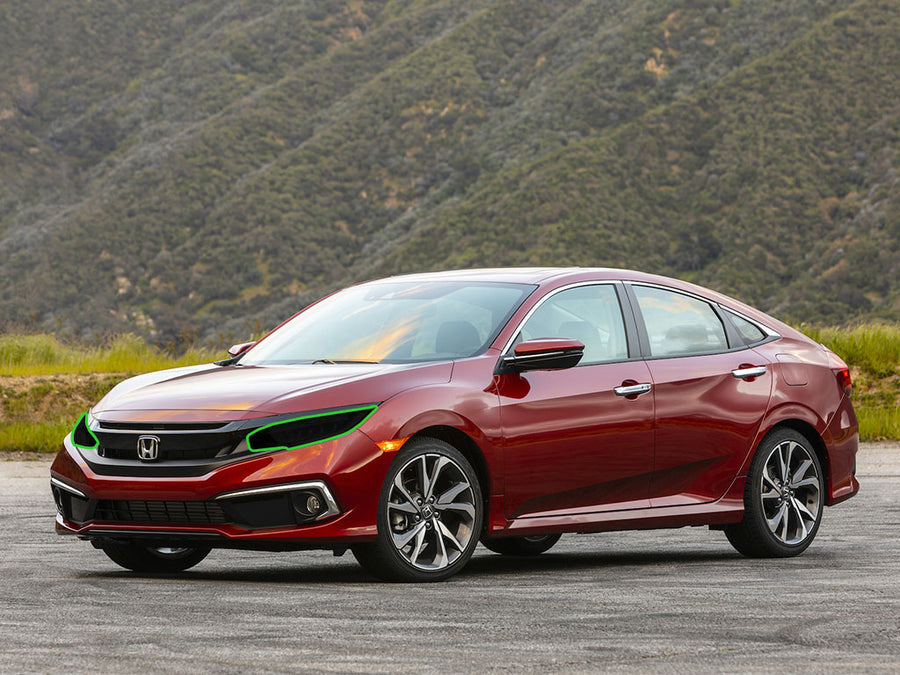 honda civic 2016-2021 (projector) Headlight Tint Location