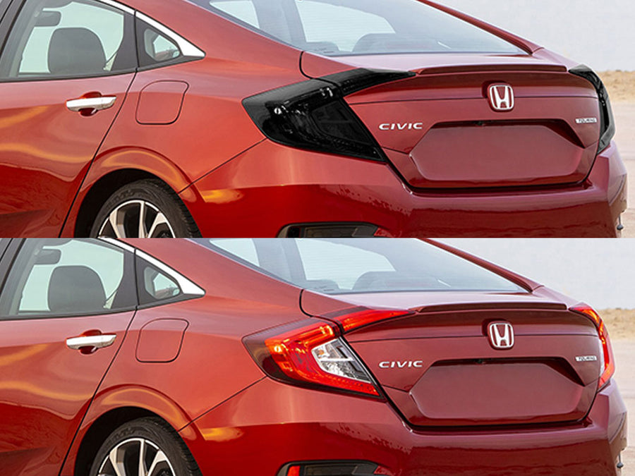 civic (sedan) Before and After Smoked Taillights