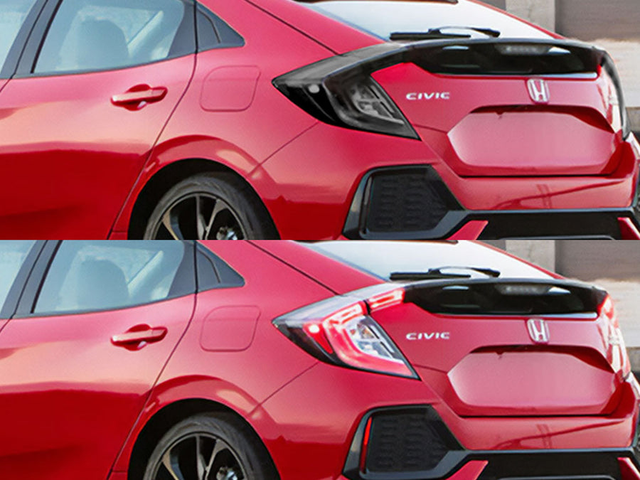 civic (hatchback) Before and After Smoked Taillights