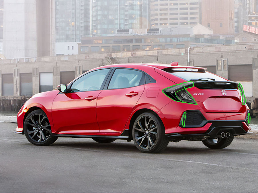 civic (hatchback) Tail Light Tint Installation Points